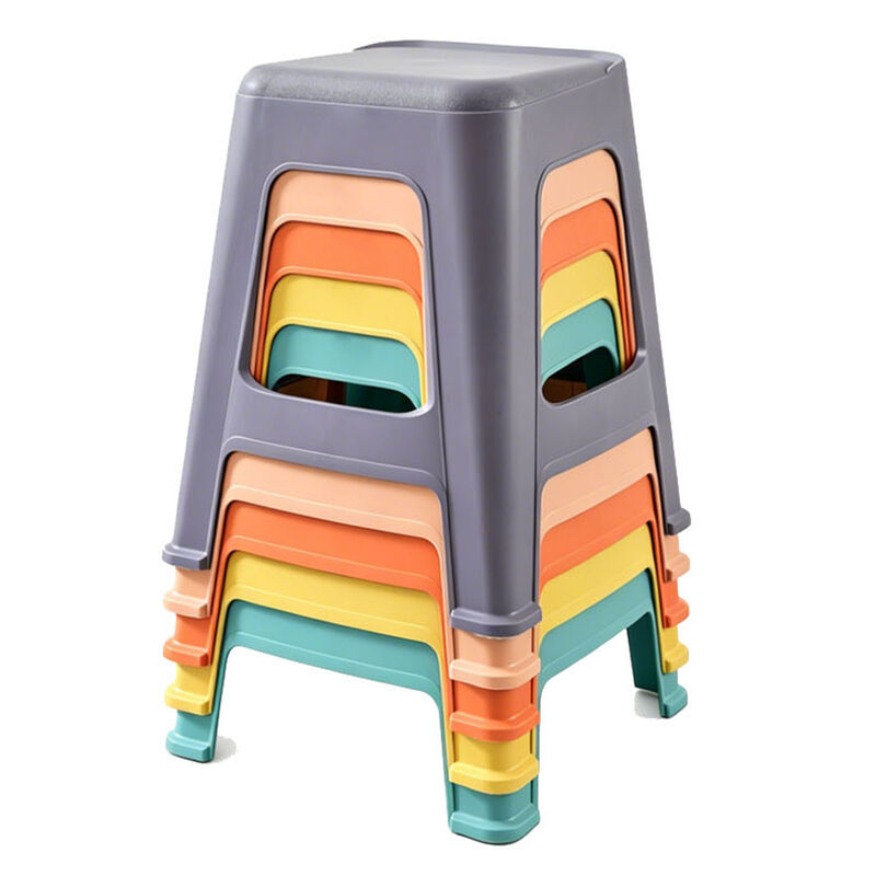 Gudwer 5 Pack Stackable Plastic Stools image number 5