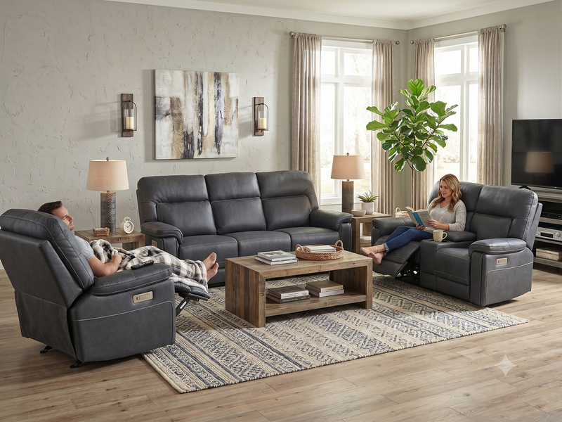 Cannes Immersive Audio Power Reclining Sofa image number 1