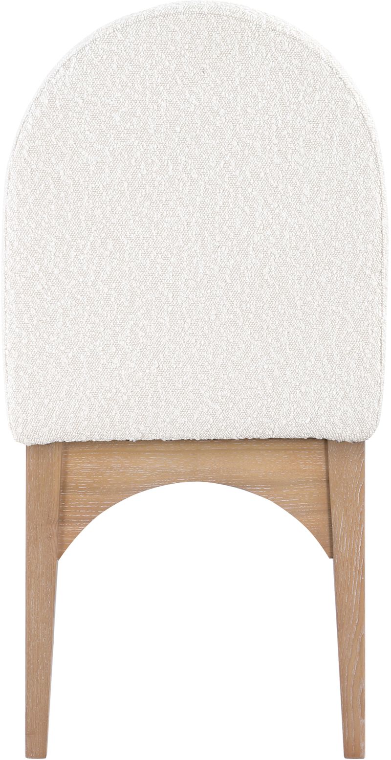 Meridian Furniture Waldorf Cream Boucle Fabric Dining Chair image number 2