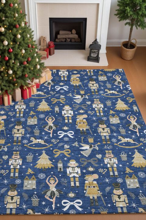 Merry & Bright MY29 Navy 10' x 14' Rug