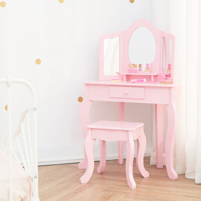 Fantasy Fields - Little Lady Alessandra Medium Corner Play Vanity - Pink