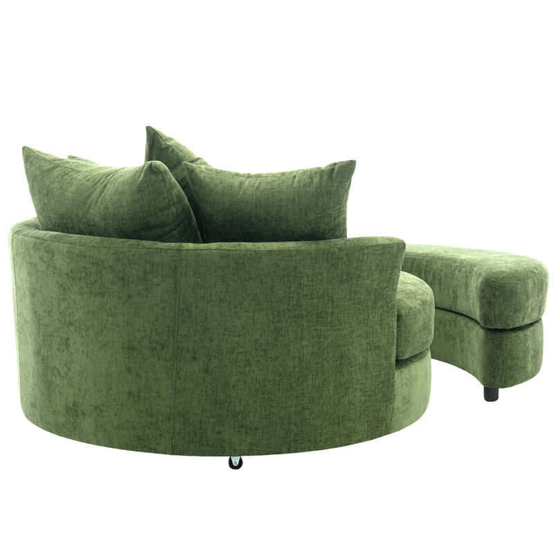 Pislug 360&deg; Swivel Accent Barrel Chair image number 8