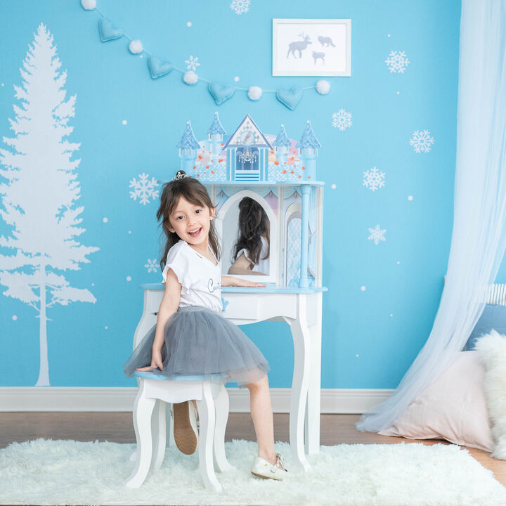 Fantasy Fields - Dreamland Castle Play Vanity Set - White / Ice Blue