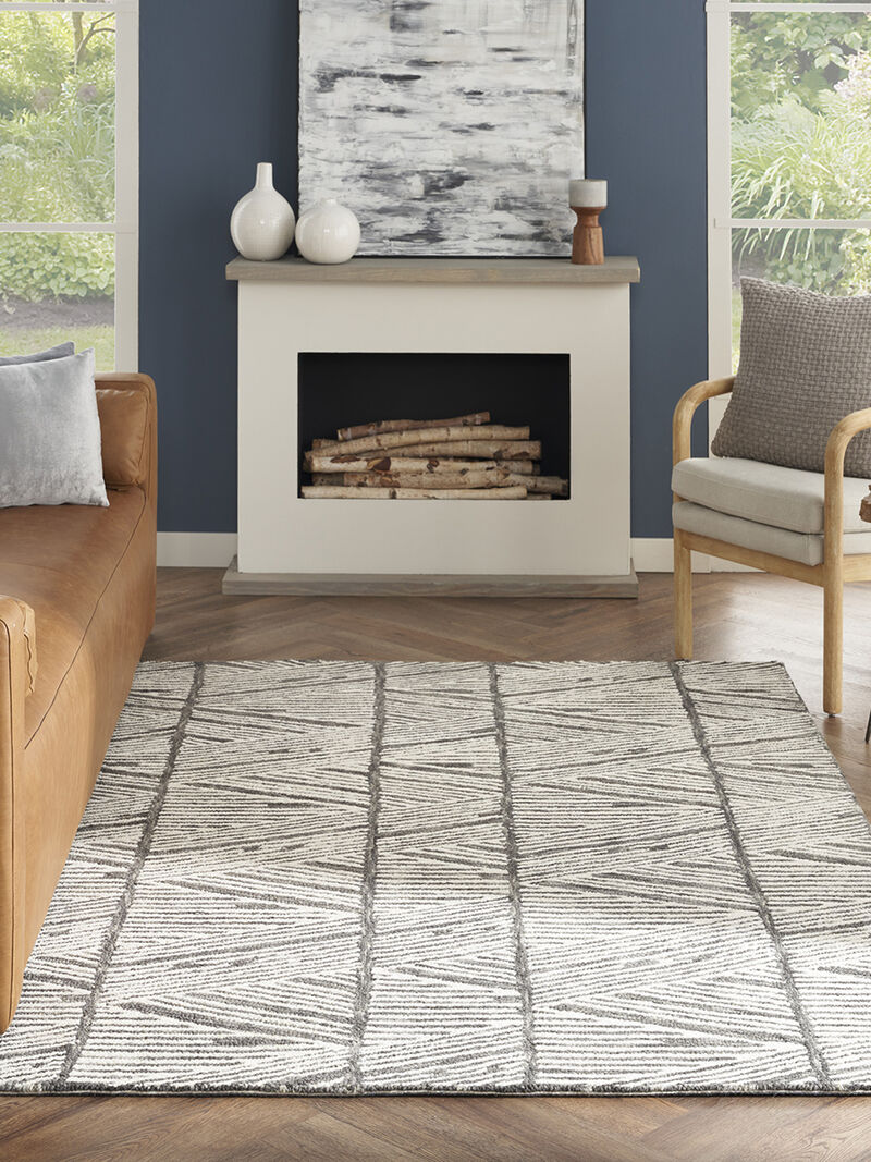 Colorado CLR01 Gray/White 5'3" x 7'3" Rug image number 7