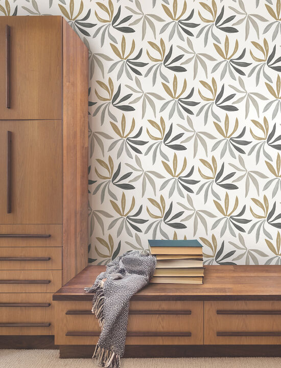 Little Garden Graphite & Gold Wallpaper (Set of 2)