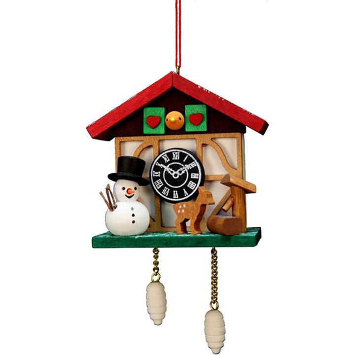 ULBR  Christian Ulbricht Ornament - Cuckoo Clock Snowman