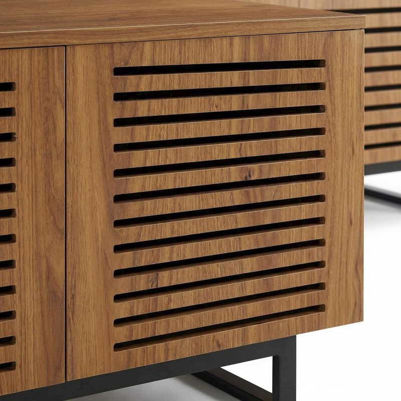 Wooden Brown TV Stand for 73-Inch Screen with Practical Storage image number 5