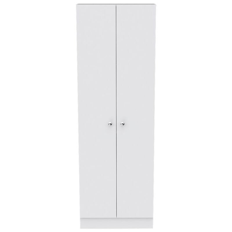 Multistorage Pantry Cabinet, Five Shelves, Double Door Cabinet -White