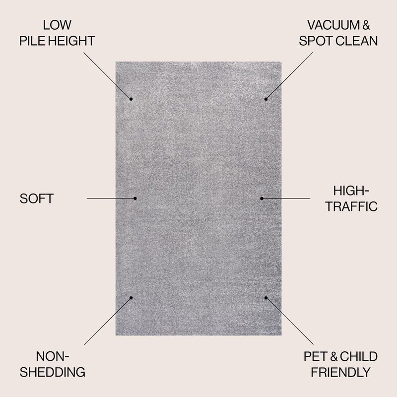 Haze Solid Low Pile Area Rug