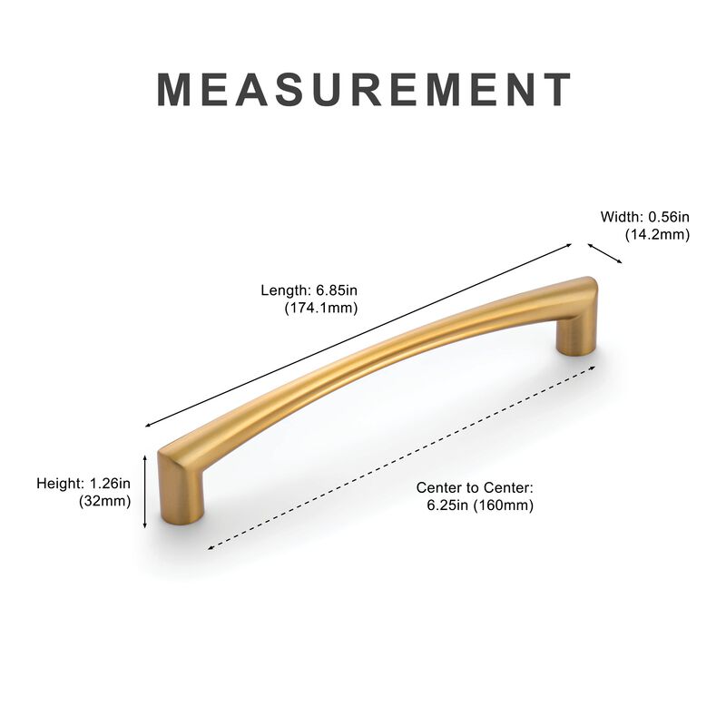 Hestia Hardware 10 Pack 6.3 Inch New Modern Curved Arch Cabinet Pulls image number 3