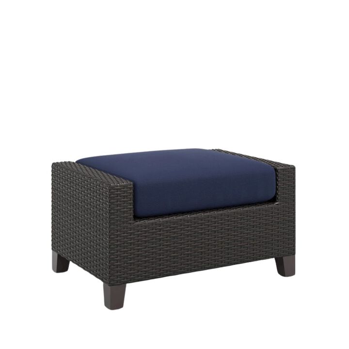 Brown Outdoor Ottoman Set of 2, Foot Rest Ottomans for Patio Use