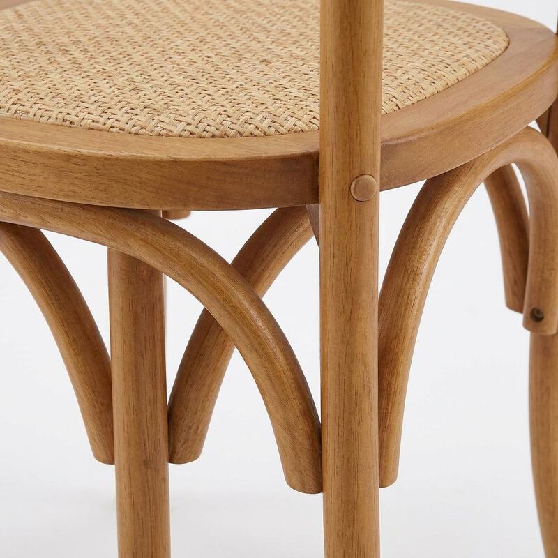 Wooden Dining Side Chairs for Dining Room, Natural, Set of 4 image number 7