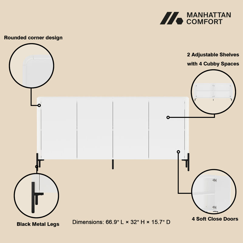 Abbey White Sideboard