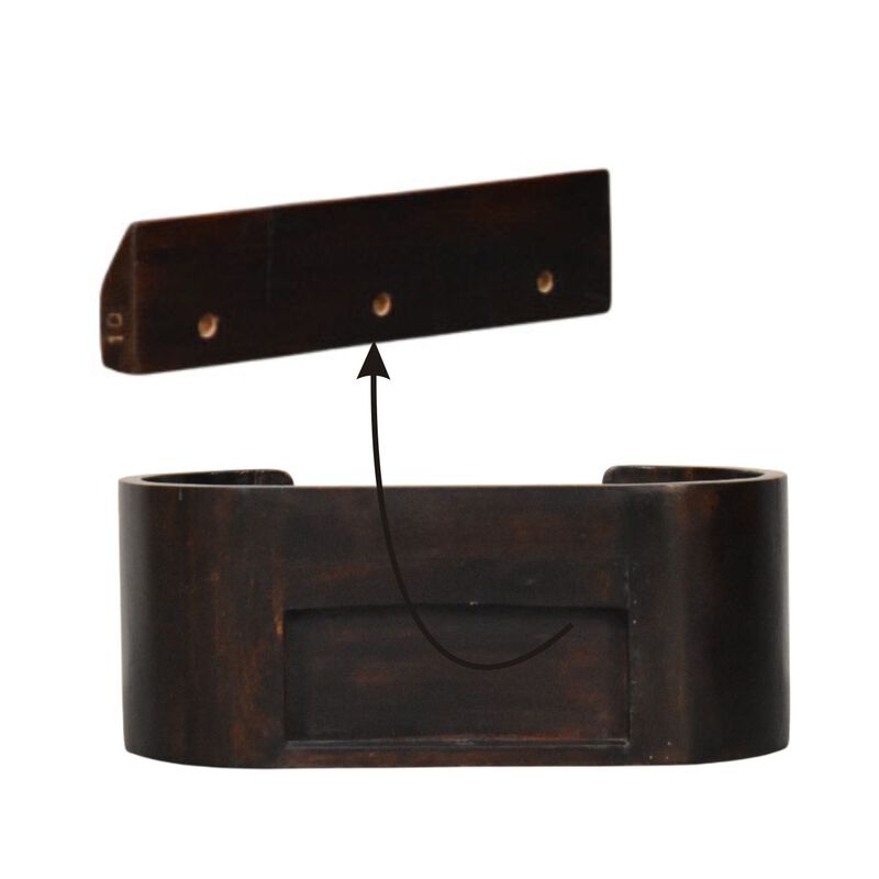 Artisan Furniture Solid Wood Valencia Wall-Mounted Bedside , Brown image number 8