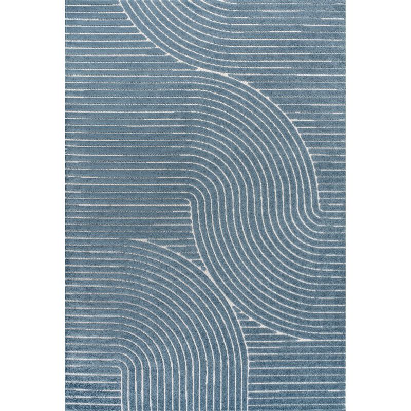 Hallie High-Low Minimalist Curve Geometric Indoor/Outdoor Area Rug