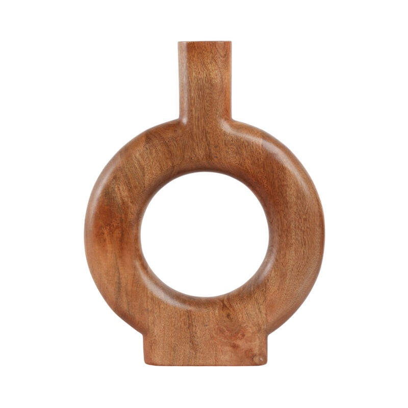 18x14" Donut Shaped Wood Vase image number 4