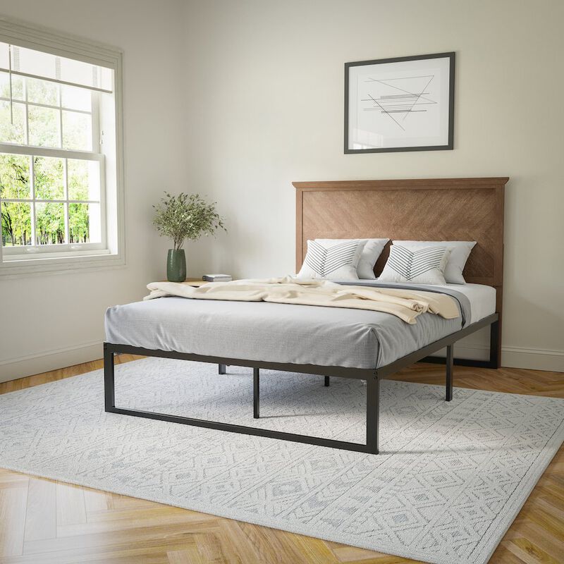 Flash Furniture Contemporary Full Size Herringbone Pattern Headboard image number 8
