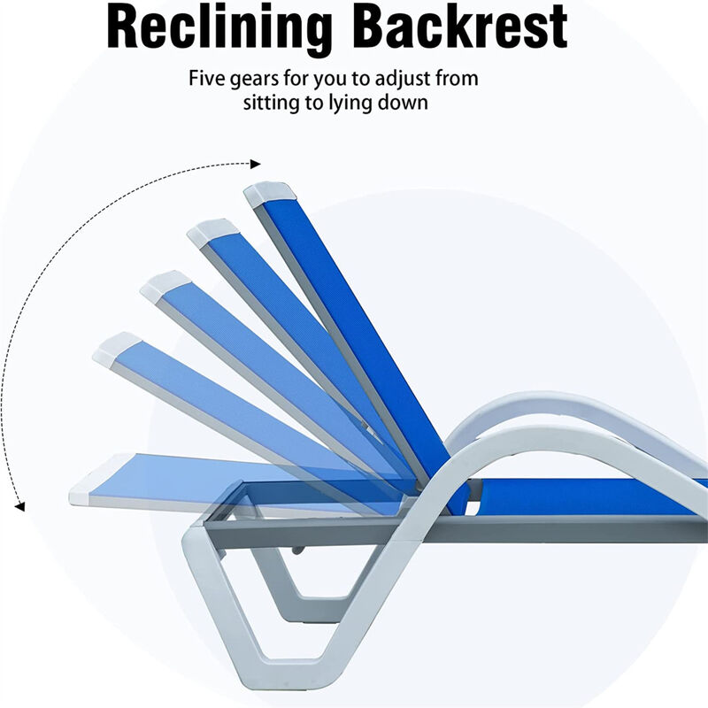 Streamdale Adjustable Aluminum Pool Lounge Set, Blue