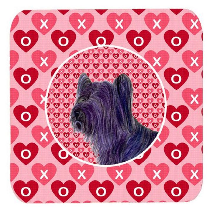 Caroline's Treasures SS4463FC Skye Terrier Foam Coasters (Set of 4), 3.5 H x 3.5 W, Multicolor