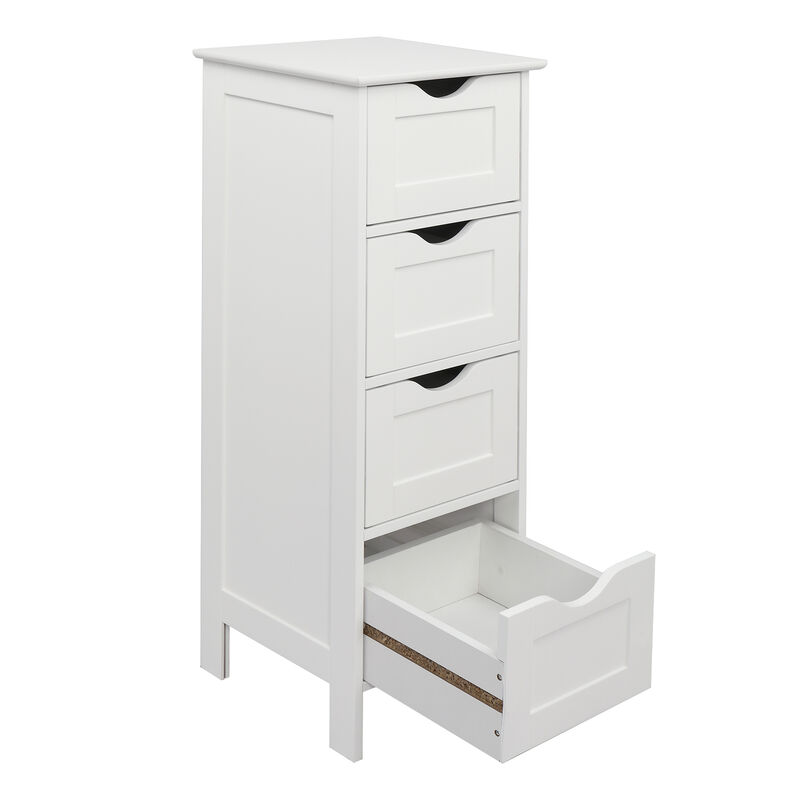 4-Drawer Storage Cabinet Space-Saving Organizer for Bathroom