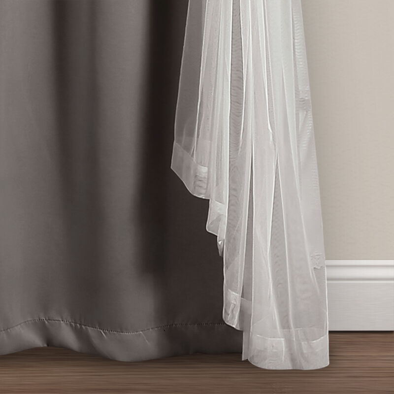 Lush Décor Grommet Sheer Panels With Insulated Blackout Lining image number 6