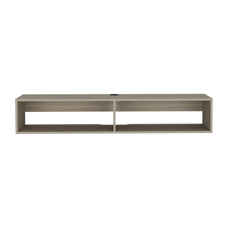 HomeRoots 59" Beige Floating Mount TV Stand image number 0