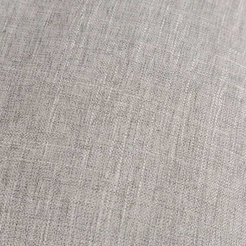 Yaana Sofa with Feather Blend Pillows, Dark Brown Wood, Gray 83 Inch - Benzara