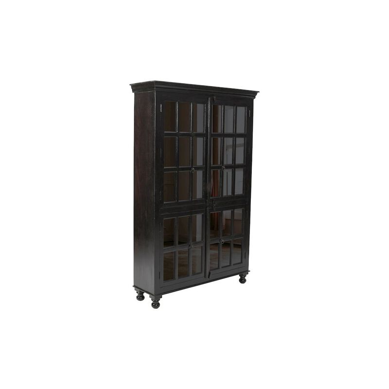 Aspen Glass Cabinet in Dark Brown