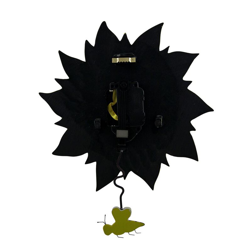 Allen Designs Bee Sunny Sunflower Wall Clock With Bee Pendulum image number 2