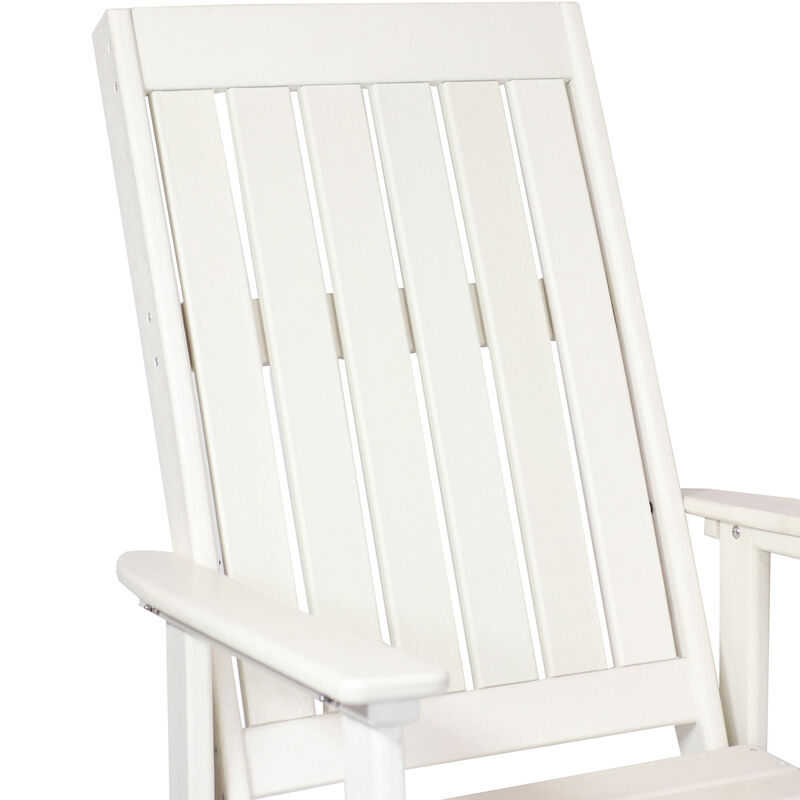 Sunnydaze Rustic Comfort All-Weather HDPE Outdoor Rocking Chair