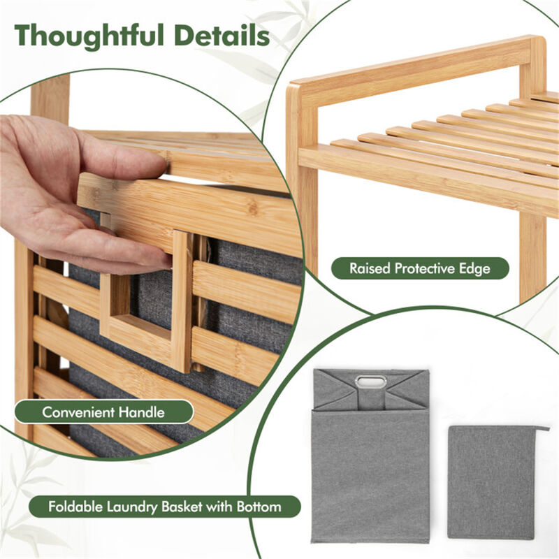 2-Tier Tilt-Out Laundry Hamper for Bathroom, Bedroom, or Laundry Room