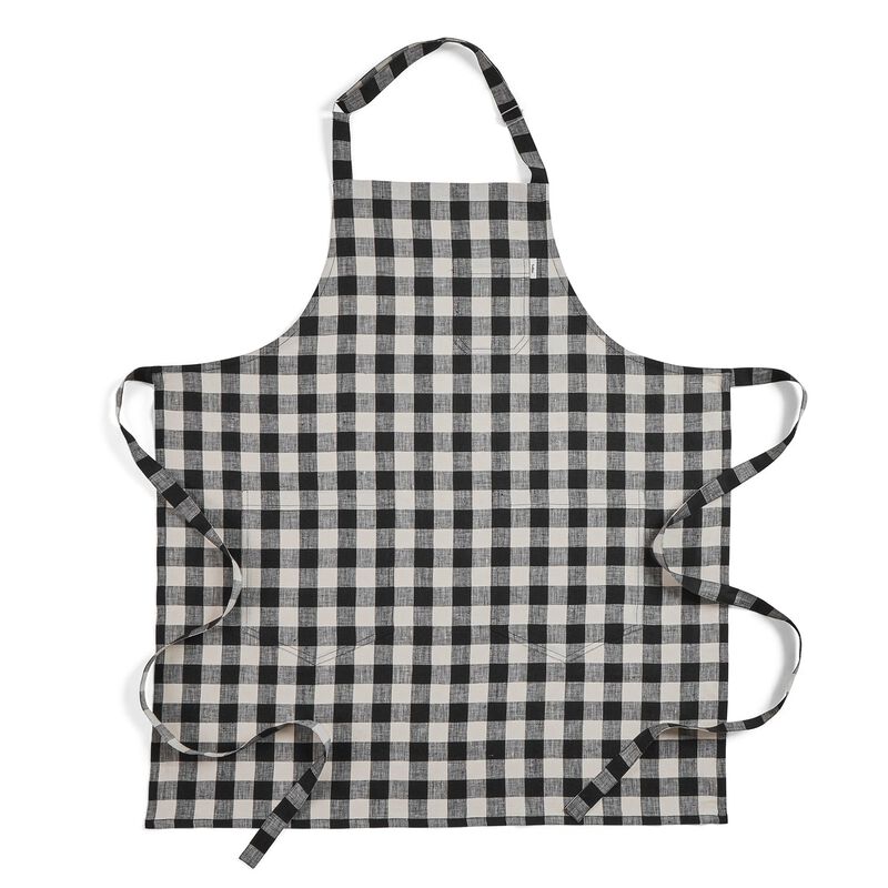 Solino Home 100% Pure Linen Apron - Linen Bib Apron