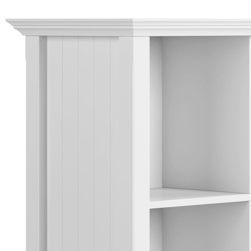 Acadian SOLID WOOD 57 inch Wide Transitional 8 Cube Storage Sofa Table in White image number 3