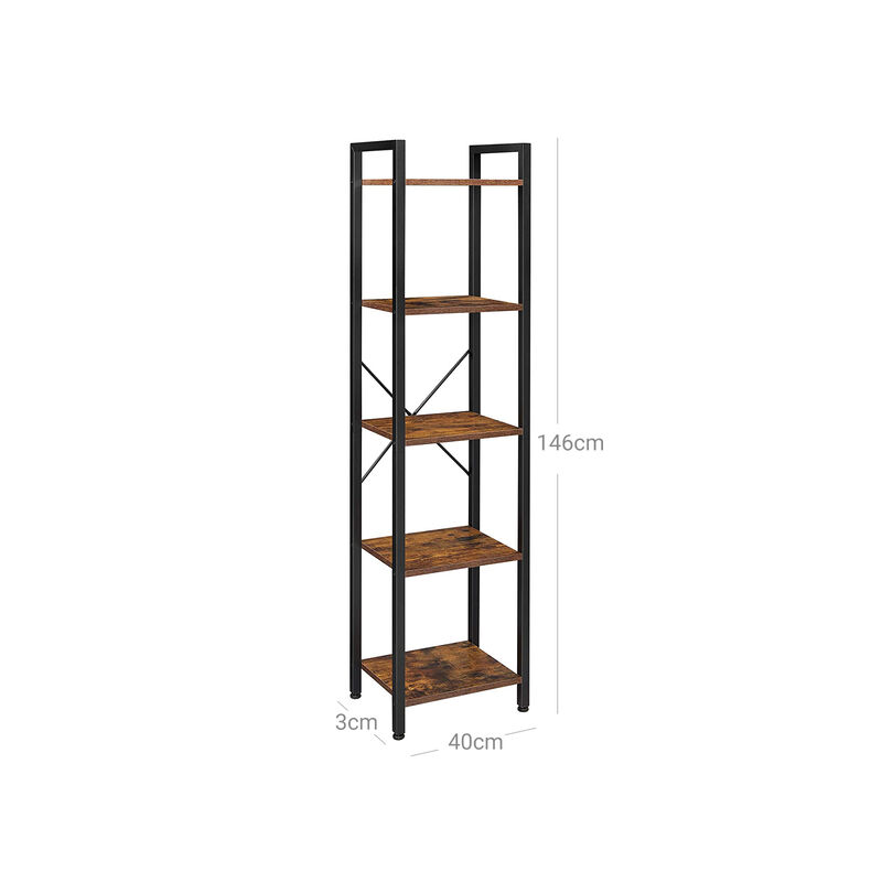 Adjustable 5-Tier Shelving Unit &ndash; Heavy-Duty Storage Rack for Tools, Supplies, or Kitchen Essentials