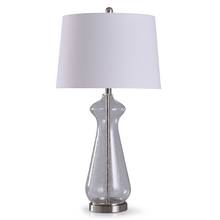 Clear Seed 3 Way Table Lamp (Set of 2)