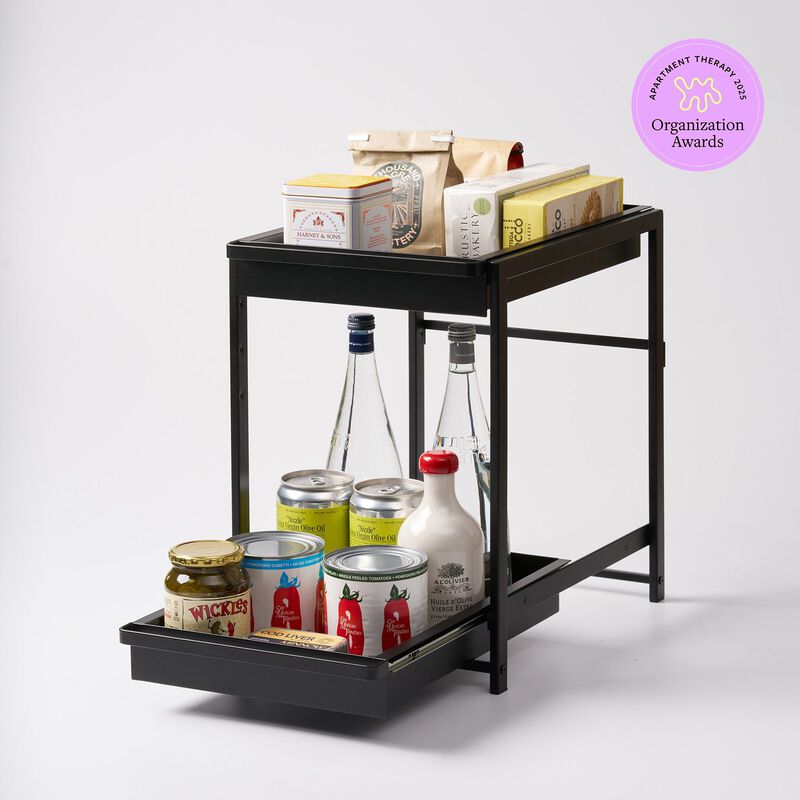 Two-Tier Pull-Out Shelf - Steel image number 1