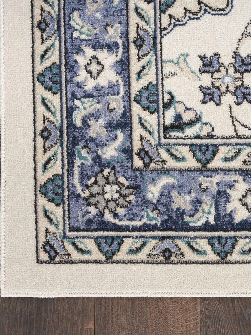 Nourison Essentials NRE05 Ivory/Blue 7' x 10' Rug