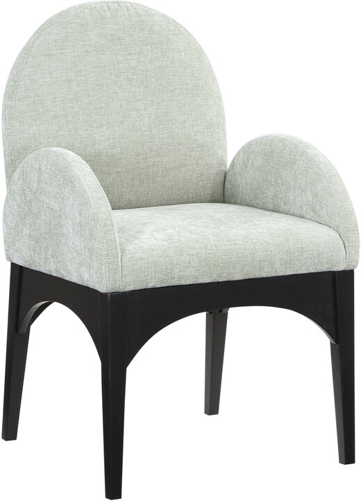 Meridian Furniture Waldorf Mint Chenille Fabric Dining Chair