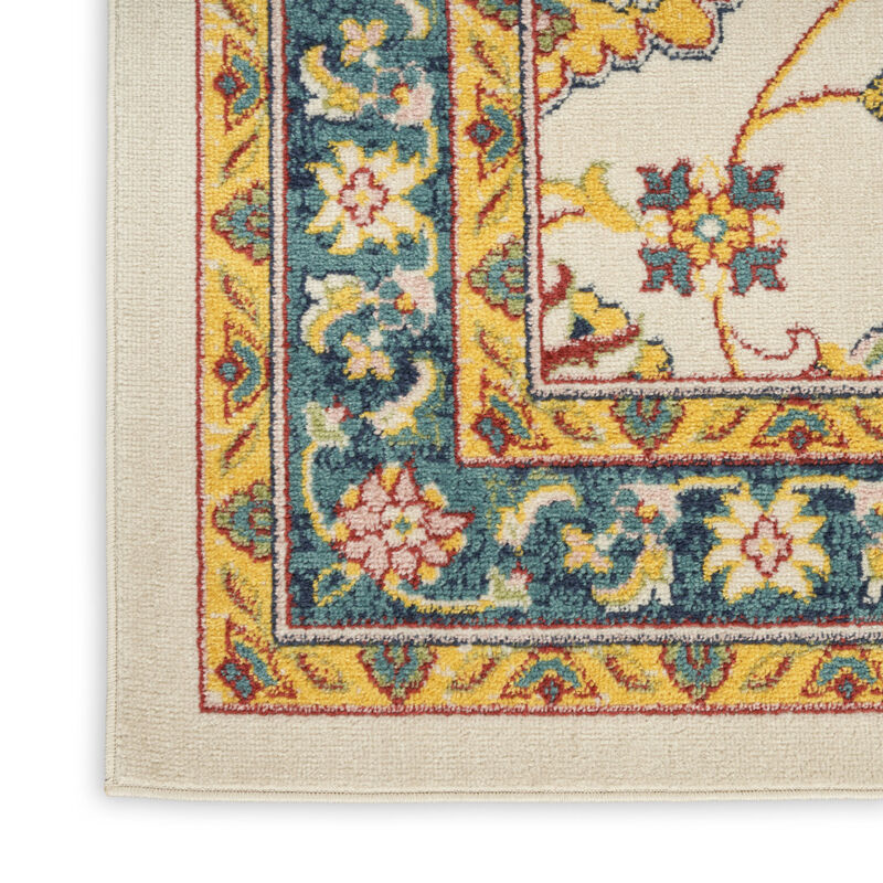 HomeRoots Floral Indoor Outdoor Area Rug image number 3