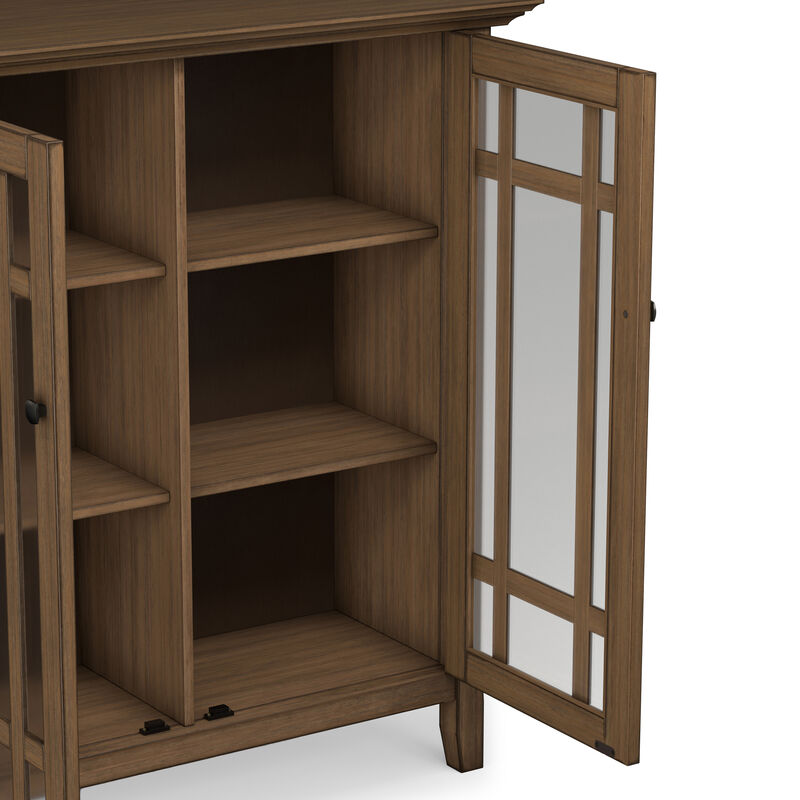 Bedford SOLID WOOD 39 inch Wide Transitional Medium Storage Cabinet in Rustic Natural Aged Brown image number 8
