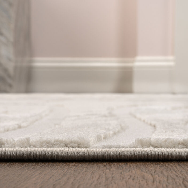 Alcina Modern Scandinavian Graphic Lines High-Low Area Rug