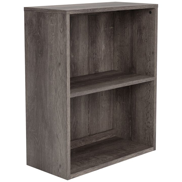 Small Bookcase with 1 Adjustable Shelf, Taupe Brown-Benzara