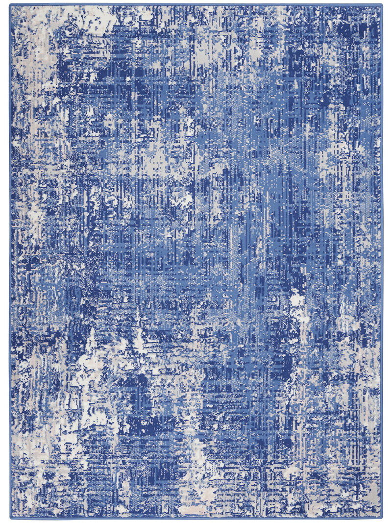 Whimsicle WHS08 Blue/Ivory 4' x 6' Rug