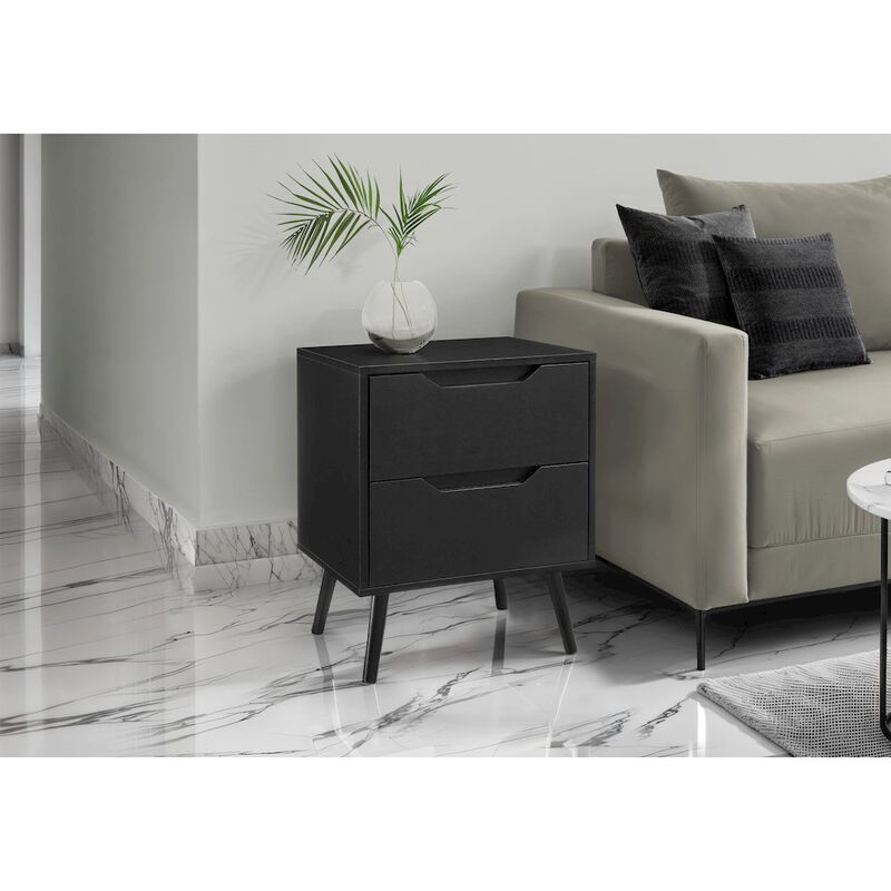 Accent Table, Living Room, Black Laminate, Modern, Contemporary