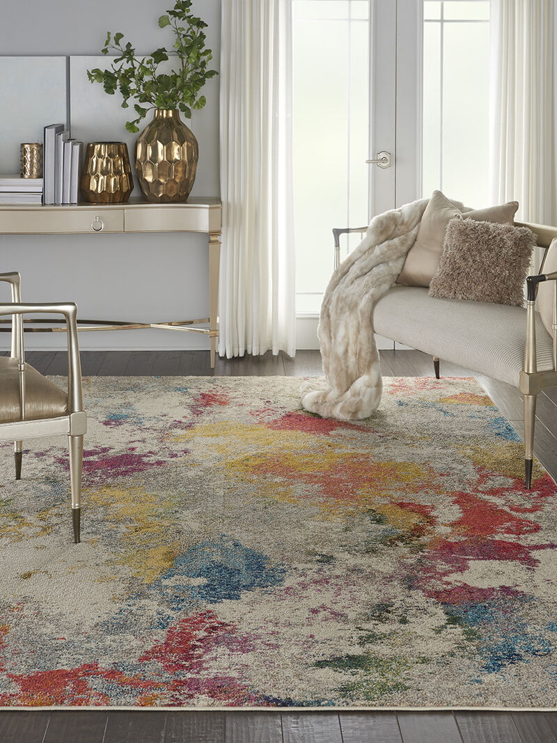 Celestial CES12 Ivory/Multicolor 6'7" x 9'7" Rug
