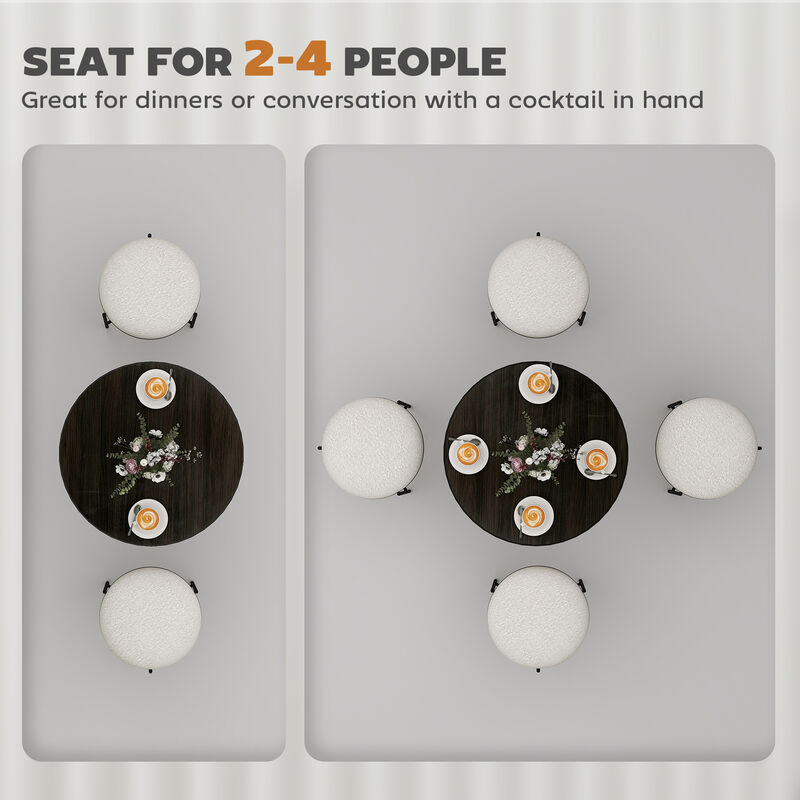 Hivvago Round Kitchen Dining Table for Small Spaces image number 3