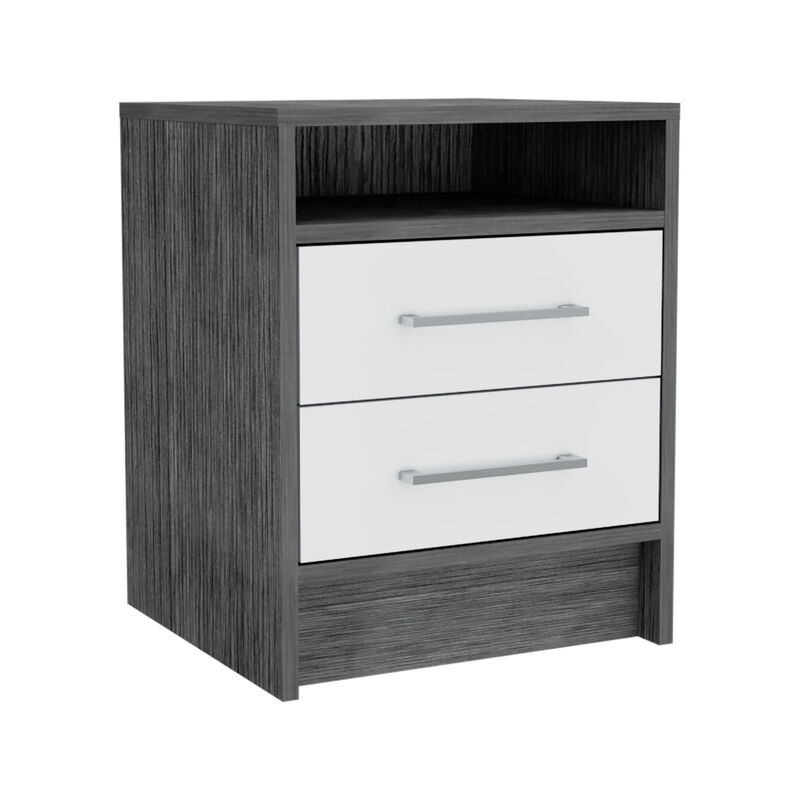 Streamdale Rowley 2-Drawer 1-Shelf Rectangle Nightstand Smokey Oak