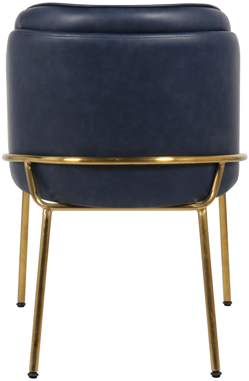 Meridian Furniture Jagger Navy Vegan Leather Dining Chair, Set of 2 image number 2