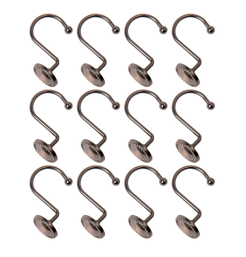 Rust-Proof Shower Curtain Hooks, Set of 12 image number 5