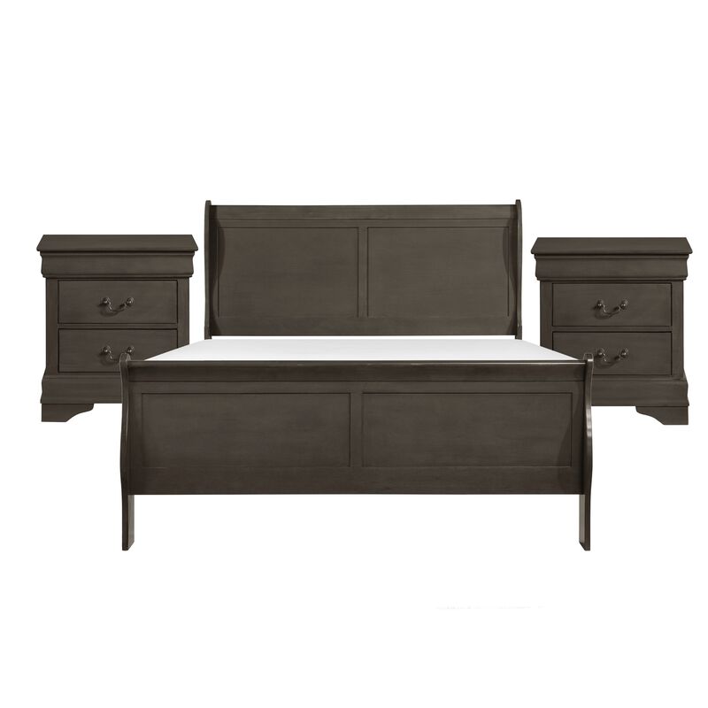 Bedroom Set, 3-Piece Set with Bed and Two Nightstands image number 0
